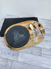 4 Piece Slate/wood Cheese Board for Charcuterie, Party supplies