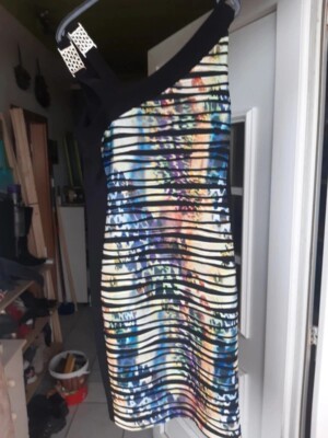 Kleid für festliche Anlässe schwarz bunt Gold Gr. 40 Neu ''Josep