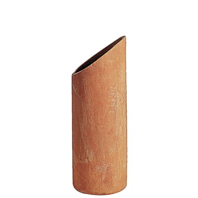Runde Vase Terrakotta Skulptur Außen und Innen Italian Design H 41 cm