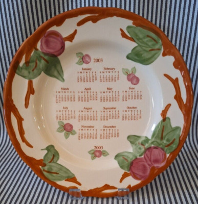 NWT VTG 2003 2025 FRANCISCAN APPLE (2003 SAME AS 2025) CALENDAR 11'' DINNER PLATE