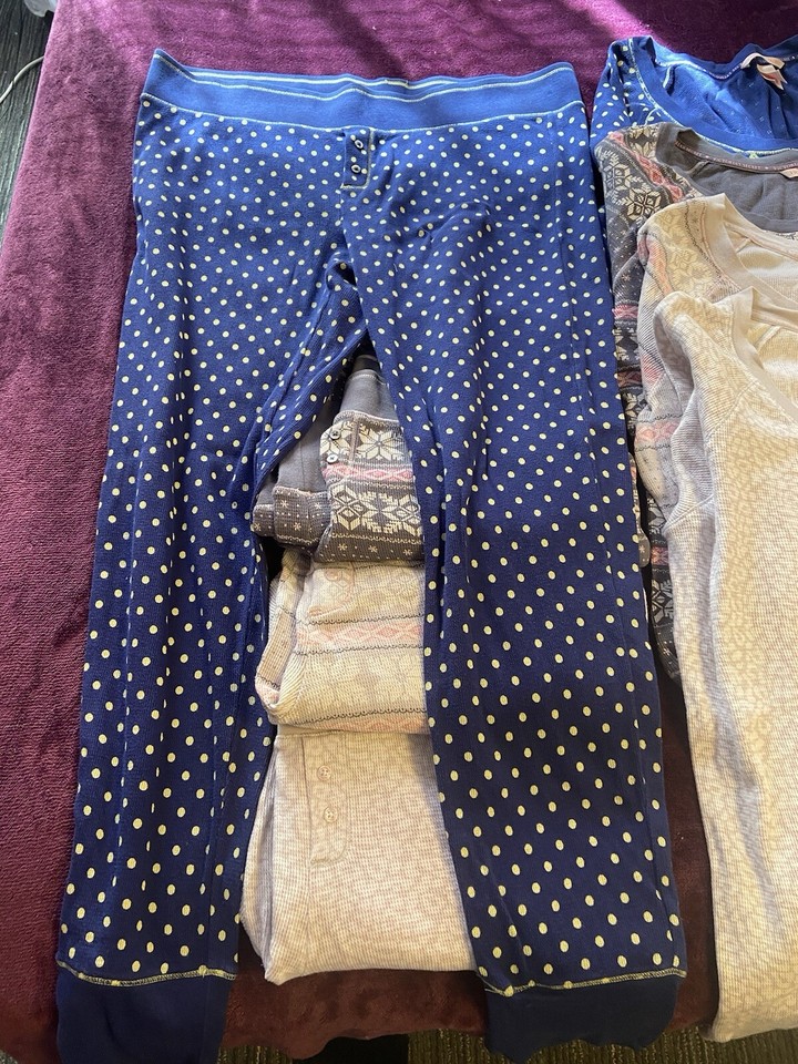 Victoria’s Secret Fireside Thermal Pajamas 4 Sets Women’s Size L eBay