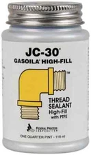 Gasoila JC04 Pipe Thread Sealant: Oyster White, 1/4 pt Can 500 degree F Max