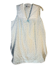 Vintage Vandemere Nightgown Size M Medium Eyelet Sailor Collar Short Floral