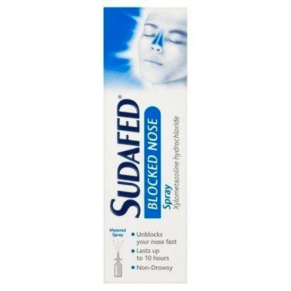 Sudafed Blocked Nose Spray 15 ml Relief Caused by Head Cold and Allergies