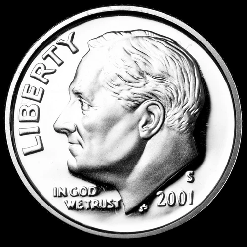 2001 S Roosevelt Dime Mint Silver Proof ~ Deep Cameo ~ From U.S. Proof Set