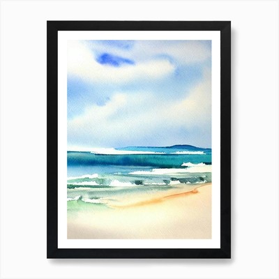 Byron Bay, Australien Aquarell Ar gerahmt Wandbild Poster Leinwanddruck Bild
