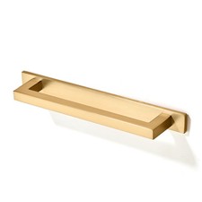 TUNNY 10 Pack Square Solid Cabinet Handles-5"/128mm Screw Spacing Brushed Champa