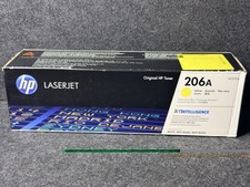 HP 206A Yellow Genuine Original LaserJet Toner Cartridge - W2112A FREE SHIPPING