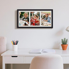 8X16 Collage Picture Frame, Display Pictures 3 5X7 with Mat or 8X16 without M...