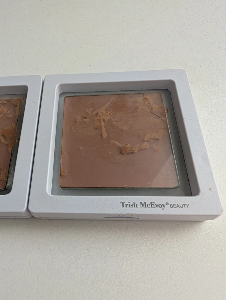 Trish McEvoy Bronzer Refill Medium Matte lot of 2 DAMAGED NICKS DENTS UNUSED - Image 4 of 4