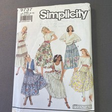 Simplicity Sewing Pattern 9737, Size 6-8-10-12-14 Misses' Skirts  Petticoat