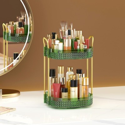 Rotating Makeup Organizer 360, Stackable Adjustable Large Capacity Cosmetic S...