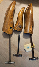 Lot Of 3 Wooden Shoe Trees Stretchers Various Sizes