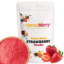 Freeze Dried Strawberry Powder | Finely Milled Natural No Added Sugar for Baking