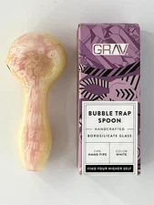 GRAV® 4" BUBBLE TRAP SPOON SMOKING PIPE BOWL - 2 FREE GIFTS - ASH CATCHER