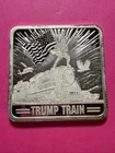2024 1oz Proof Trump Square Trump Train Silver Bar 45 MAGA 47 .999 Fine Silver