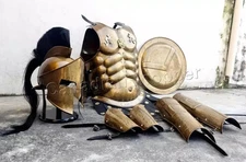 Knight Roman Spartan Suit of Armor Medieval Warrior Muscle Full Body Costume