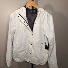 Volcom Windbreaker Jacket M White Black Water Resistant