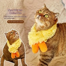 Cute Plush Pet Scarf Pompom Drool Bib Winter Neck Keep Warmer Pet Accessories