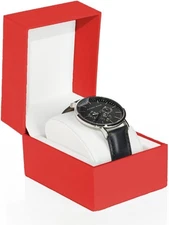 Brown Watch Gift Box with Pillow – Elegant Storage for Any Occasion