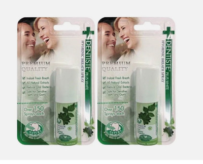 Dentiste Mouth Spray Breath Plus White Aerosol Hygienic Fresh Sugar Free 15ml x2