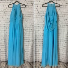 NWT David Tutera For Gather & Gown Kate Turquoise Bridesmaid Gown Dress Womens 8