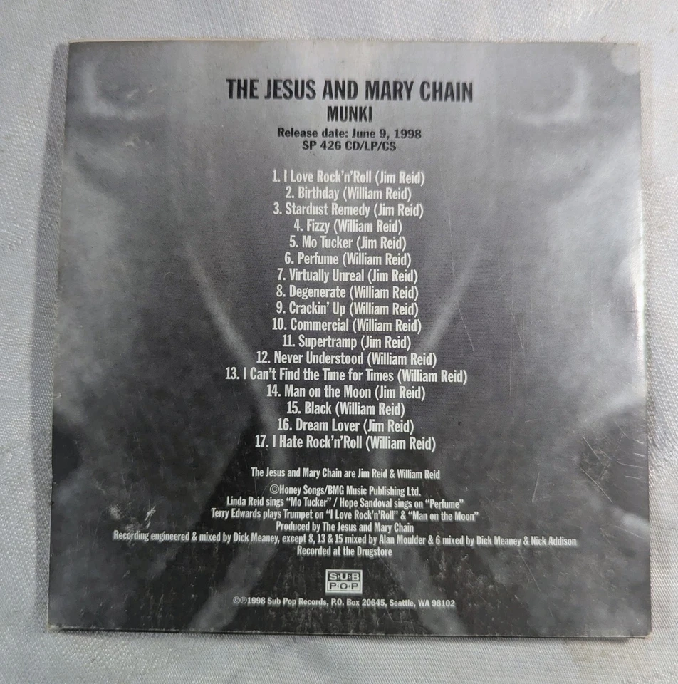 The Jesus and Mary Chain - Munki - компакт-диск - субпоп - промо - 1998 - Изображение 2 из 3
