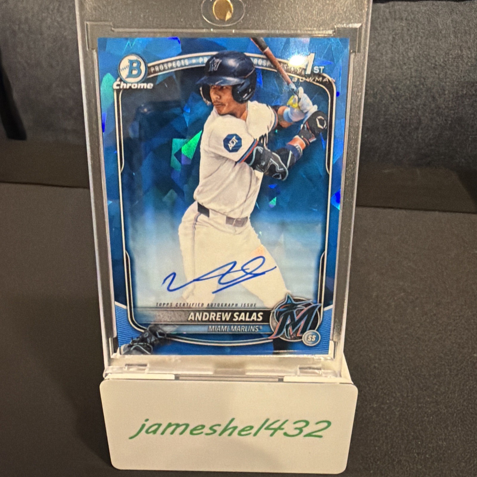 2025 Bowman Chrome 1st Sapphire Autographs blue ice Andrew Salas #CPSA-AS /199