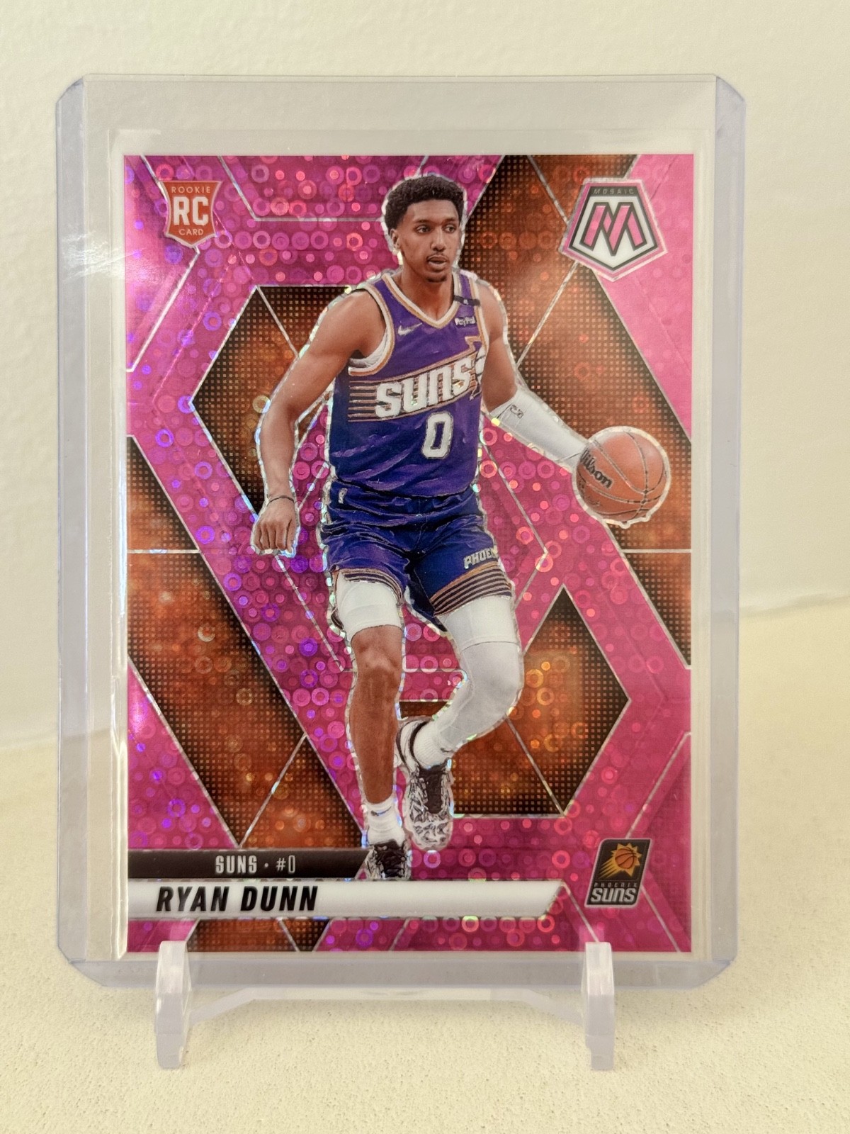 2024-25 Panini Mosaic RYAN DUNN #233 Fast Break Pink Disco Prizm RC /20 SUNS