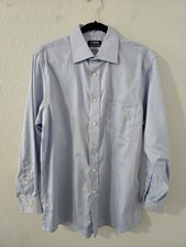 Chaps Ultimate Non-Iron Regular Fit Blue Men's Shirt Sz 15-15.5 33/33 M