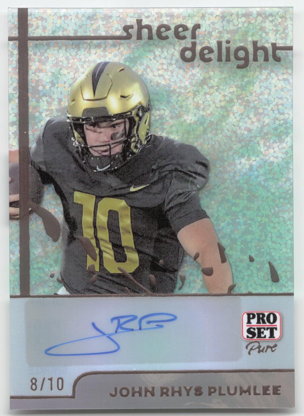 John Rhys Plumlee 2024 Pro Set Pure Auto Sheer Delight Bronze #/10