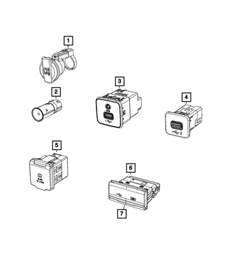 #ad Genuine Mopar Charging Port USB 7CG96DX9AA $125.43