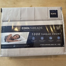 Cool Threads King Sheet Set 1000 Thread Count Cool Comfort Technology NWT