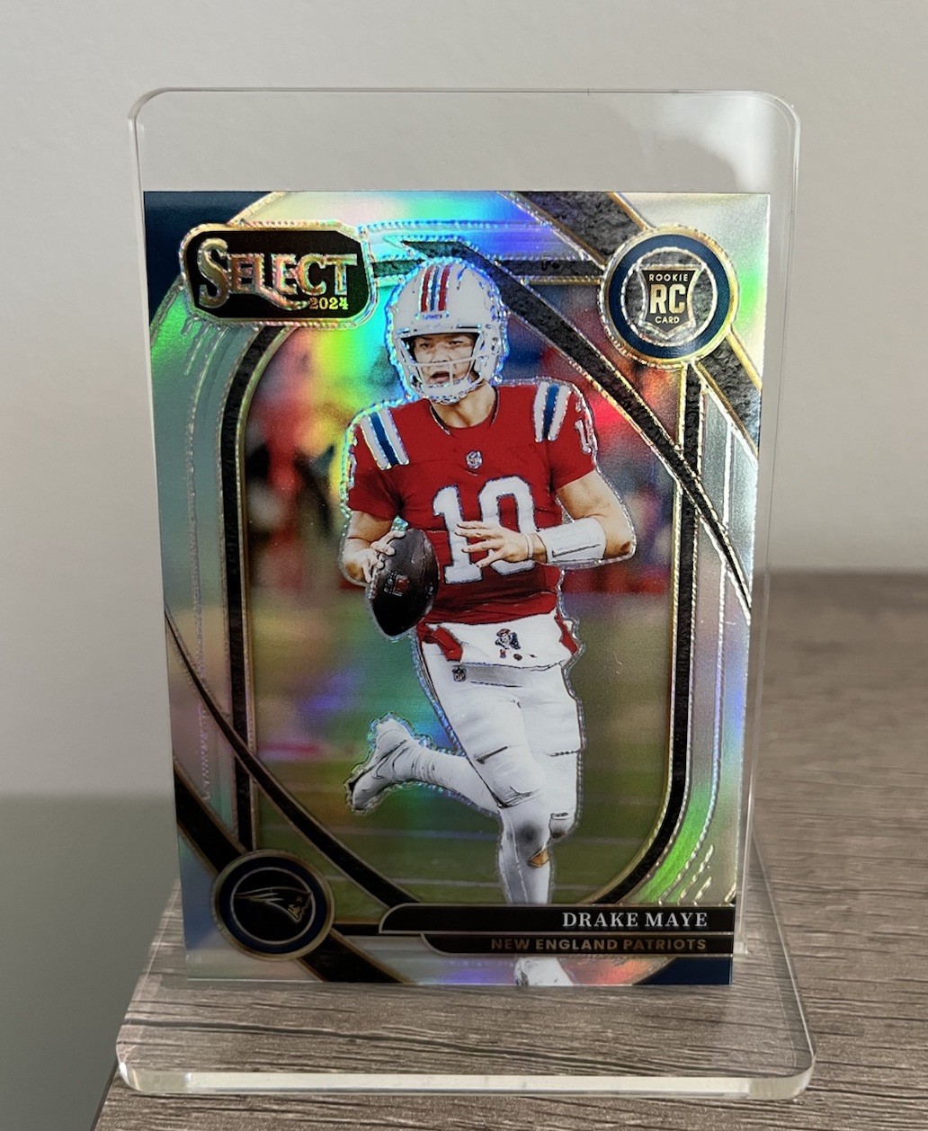 2024 Panini Select Club Level Silver Drake Maye Rookie Holo Prizm #218 RC