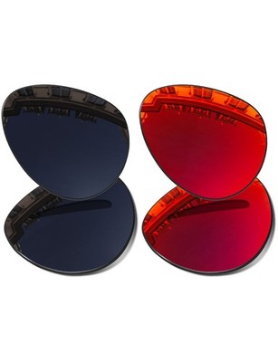 Vonxyz Polarized Lens for-Oakley Dispatch 2 OO9150 Retro Black+Fire-Combo Pack
