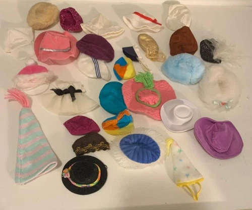 Vintage Mix Lot of 29 Barbie Doll Hats - LOT67-30