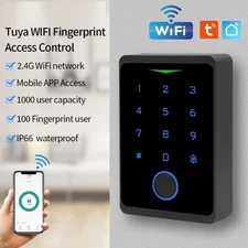WiFi Tuya Fingerprint Access Keypad IP66 Waterproof RFID EM Card Reader Wiegand