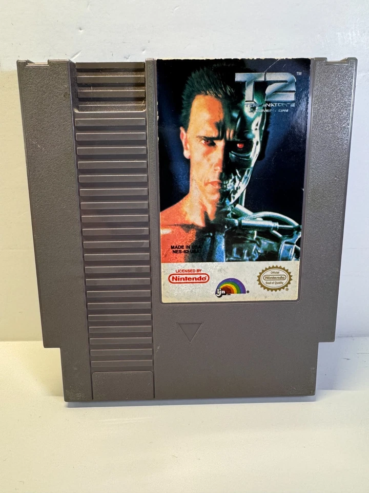 Terminator 2 T2 Judgement Day (Nintendo NES, 1992) Authentic. Tested. Sleeve. - Image 2 of 4