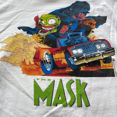 The Mask NASCAR 90s Retro style White T shirt Remake tee Unisex NH24390