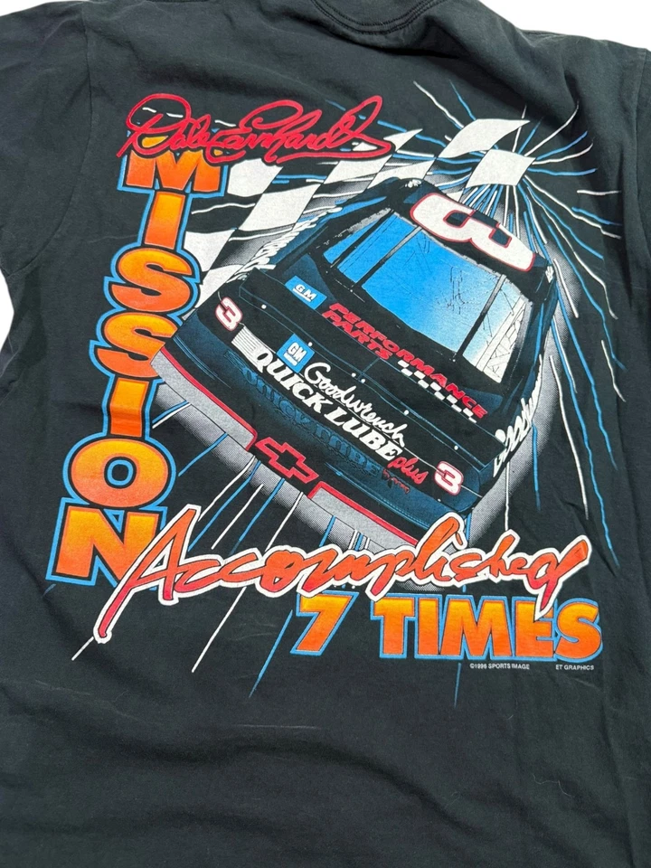Camiseta Dale Earnhardt Hombre en una Misión Para Hombre L Negra Gráfica De Colección Competidores Foto 4 de 4
