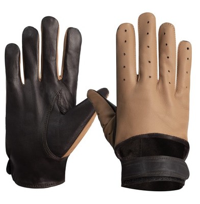 URBAN BUCK Men Leather Gloves Warm Winter X-Large, Mustard 