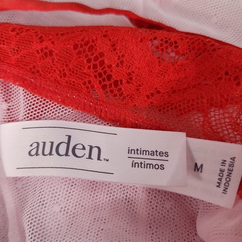 Auden Intimates Women's Mesh Bodysuit Thong Lingerie Pink Red Size M - Picture 7 of 9