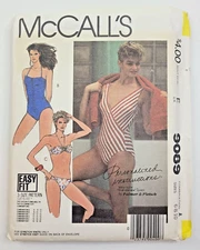 VTG 80s McCalls Sew Pattern 9089 Misses Swimsuits Palmer Pletsch 6-8-10 UNCUT