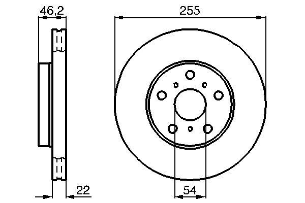 2X Bremsscheiben Vorne FüR Toyota Bosch 0986478725-image