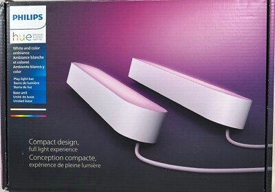 Philips Hue Play White & Color Smart Light, 2 Pack Base kit -White-FREE S/H
