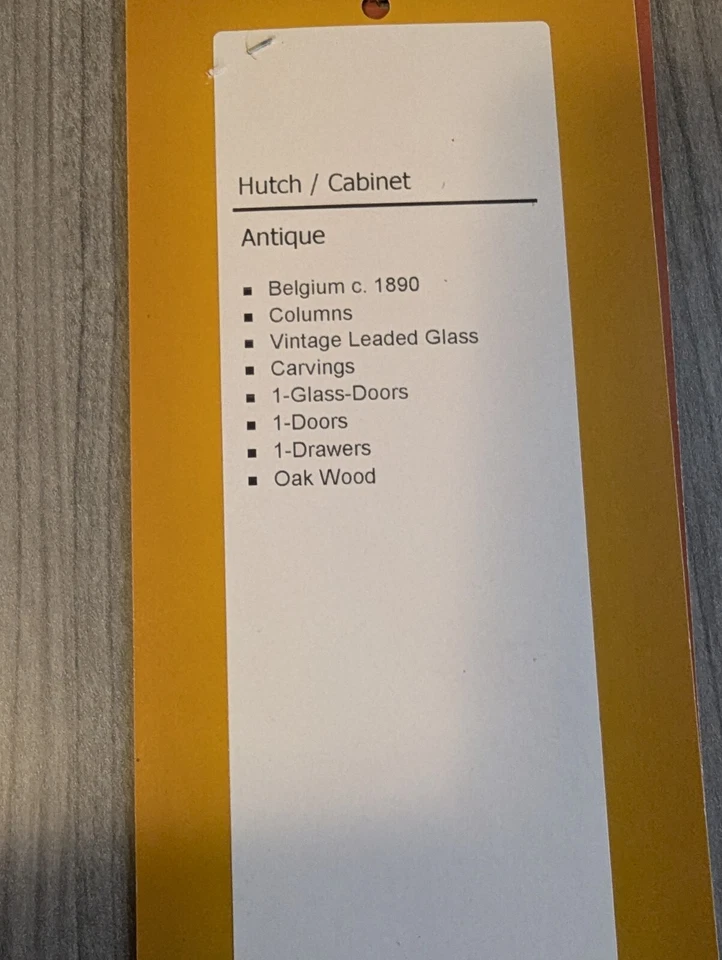 Antiguo vitral de roble europeo Bélgica 88" Foto 2 de 4