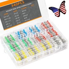 340PCS Solder Seal Sleeve Heat Shrink Wire Connectors Waterproof Terminals kits