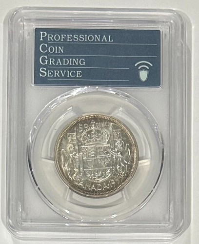 1955 Canada 50C Fifty Cent - PCGS MS 65   A2 - Picture 1 of 3