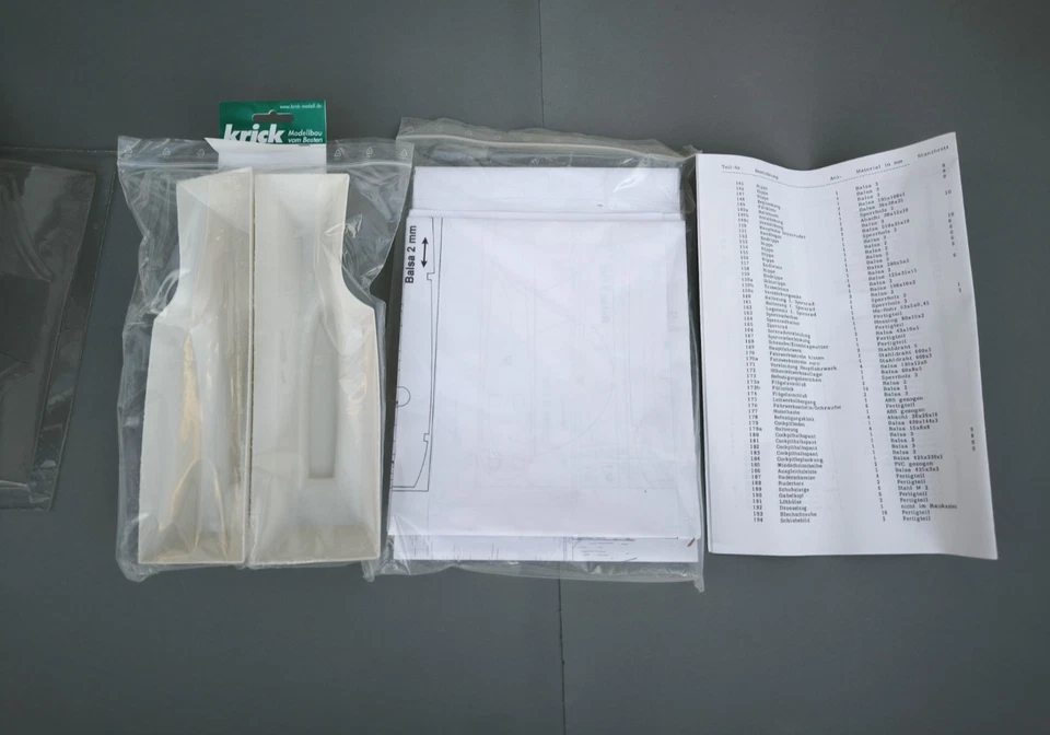 "Krick Klemm 35" Art. Nr. 10160 Teilekonvolut und Baupläne - Bild 2 von 3
