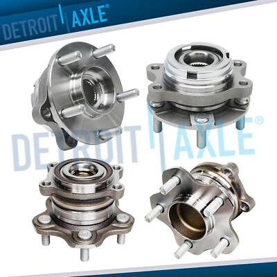 Front and Rear Wheel Bearings Hubs for Nissan Altima Maxima Pathfinder QX60
